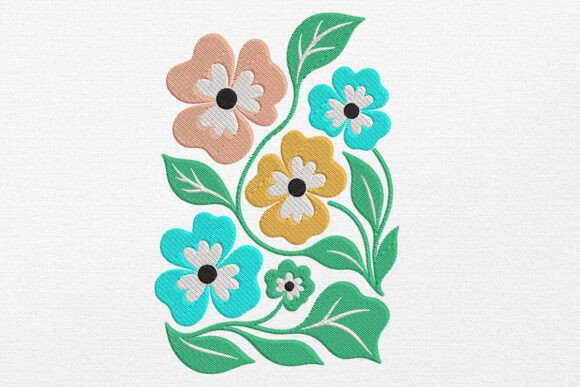Boho Embroidery Flower Design