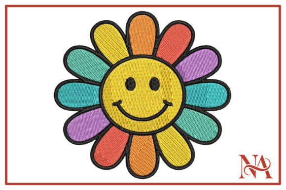 Colorful Smiley Face Flower Embroidery Review