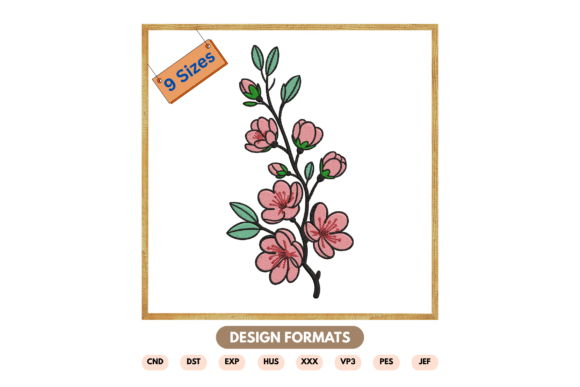 Floral Branch Machine Embroidery: A Seller's Review