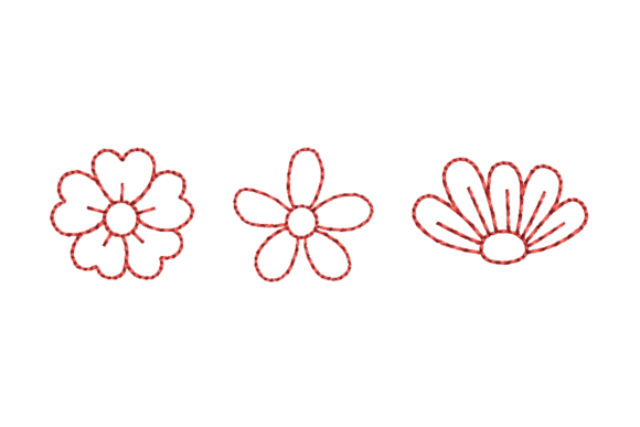 Floral Outline Redwork Bundle: A Designer's Review