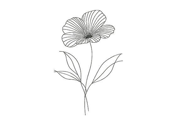 Minimalist Line Flower