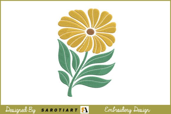 Modern Golden Daisy