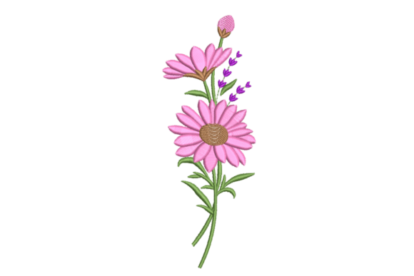Pink Daisy Spray: Seasonal Embroidery Review