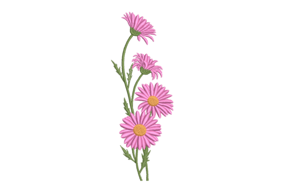 Pink Daisy Stem – Elegant Floral