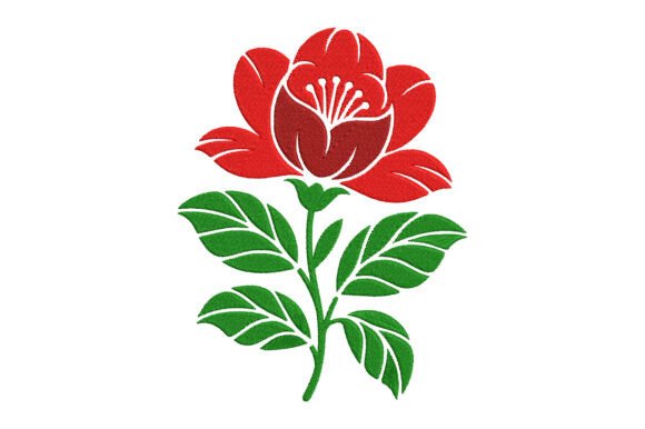 Stylized Rose Embroidery Design: A Designer's Review