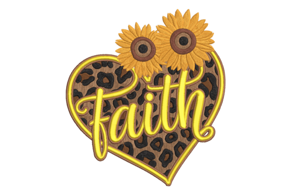 Sunflower Leopard Heart